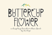 Buttercup Flower - Display Font, a Handwritten Font by Keithzo (Thumbnail 1 of 8)