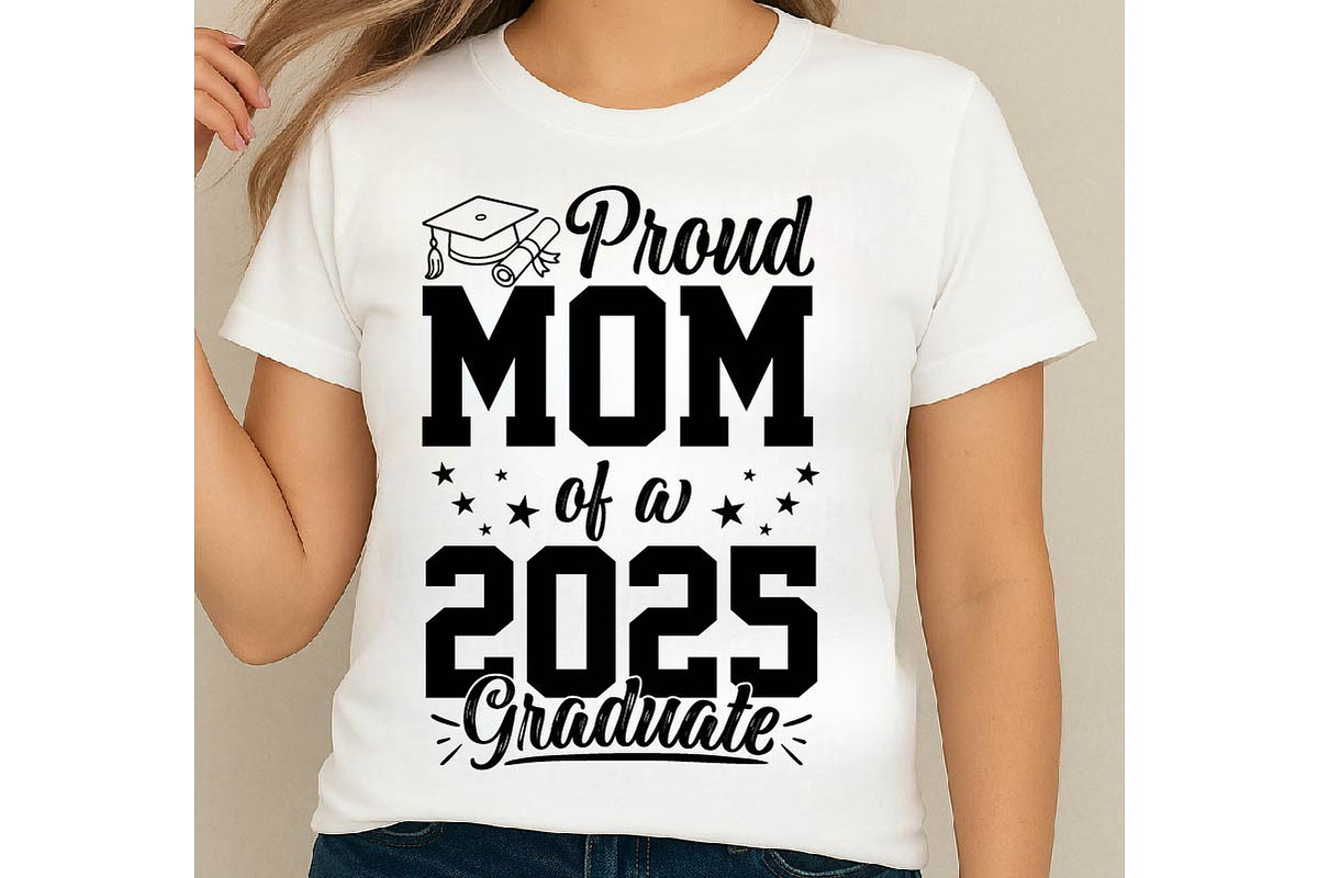 Proud Mom Graduate 2025 Svg, an Object Graphic by Digi_Design_World (Photo 7 of 7)