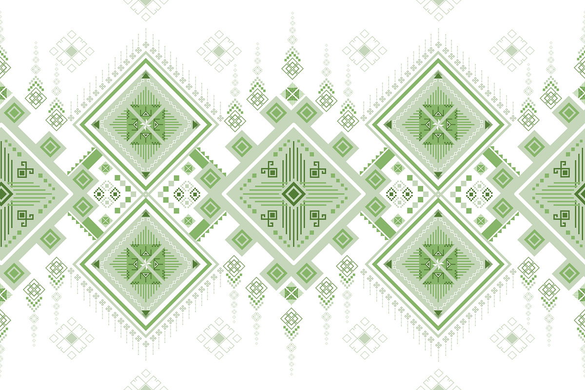 green geometric pattern, a Pattern Graphic by ThaiByGaew