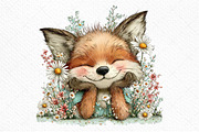 Whimsical Spring Fox Clipart, an Illustration by Craft Nest (Thumbnail 10 of 11)