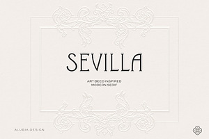 Sevilla - Art Deco Serif, a Serif Font by Alubia design