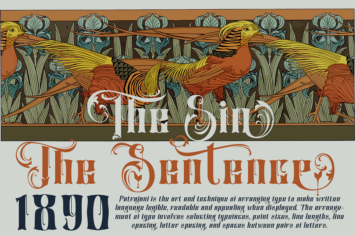 Patrajani - Decorative Serif, a Blackletter Font by TypeClassHeroes (Photo 5 of 15)