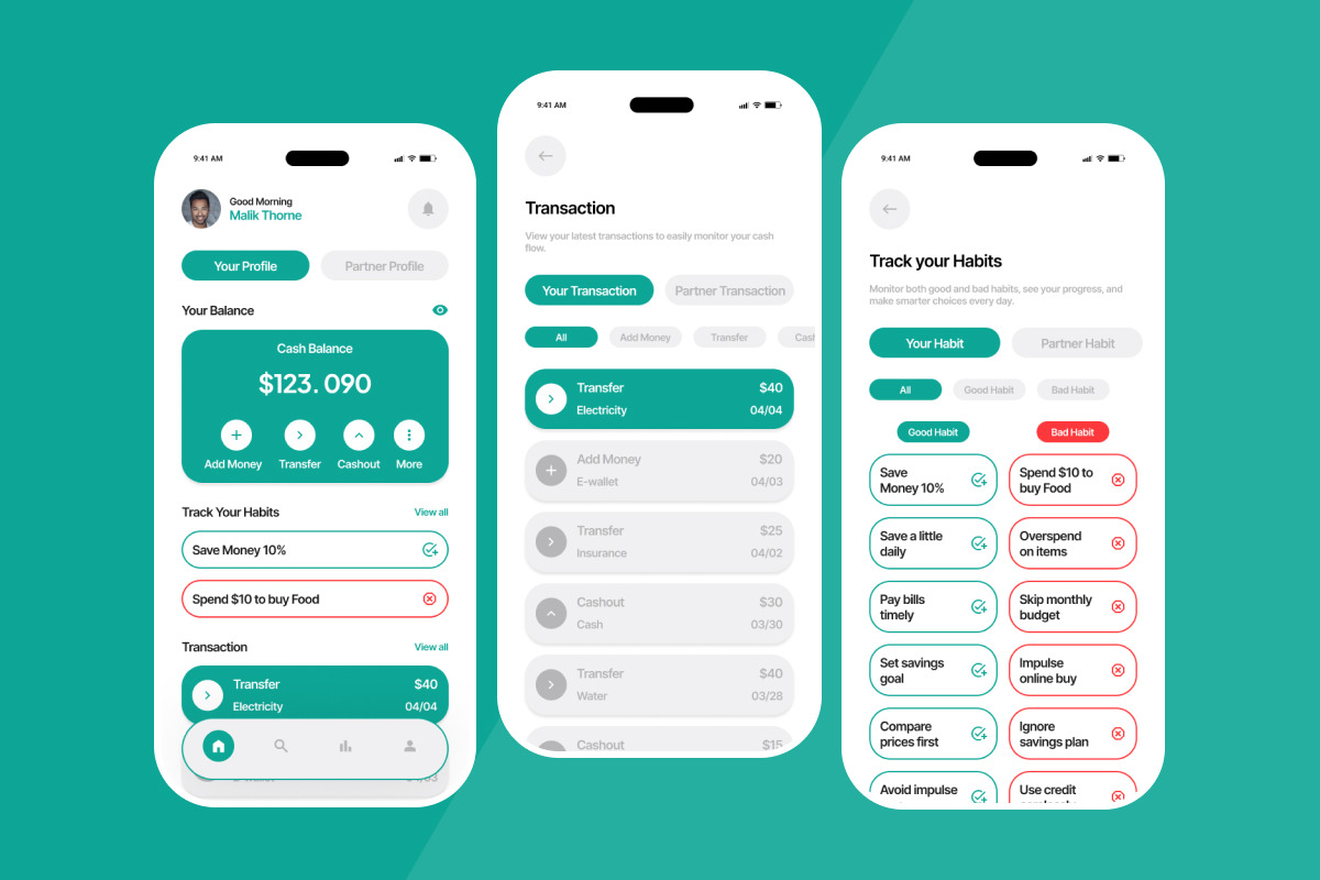 Synora - Habits and Finance App, an App Template by productype1 (Photo 4 of 5)
