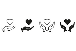 Emotional Support And Charity Icons, an Object Illustration by Gentle Studio