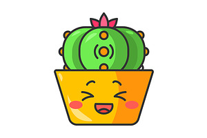 Peyote Cactus Cute Kawaii Character