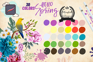 30 Spring Color Palette Procreate