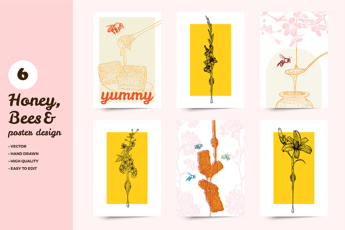 Honey, bees and sugar, a Food Illustration by MuzaInspires (Photo 3 of 8)