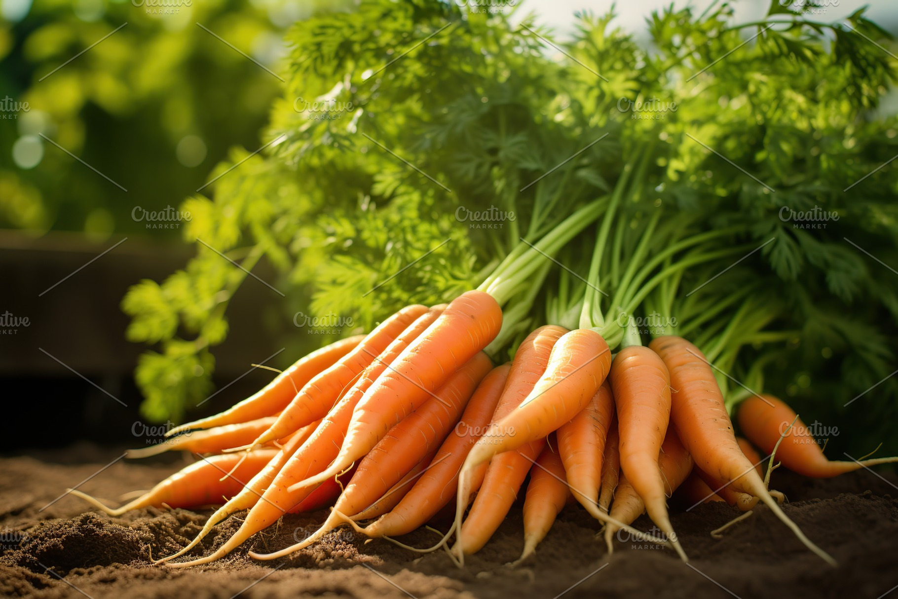 Fresh carrot on the ground, a Food & Drink Photo by AlyaAnd