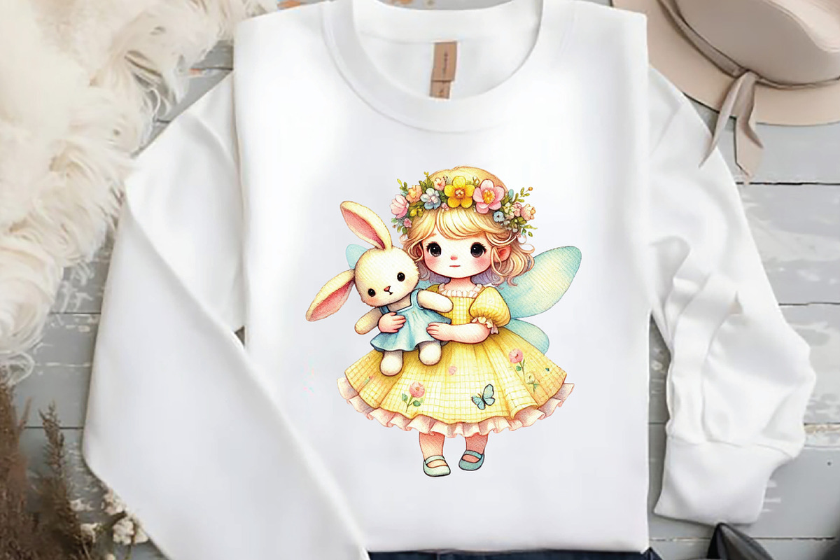 Happy Easter Fairy Sublimation Clipa, an Illustration by DreamCafeArt (Photo 5 of 5)