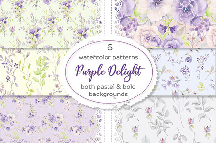Floral patterns in purple and blush