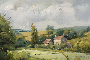 40 Countryside Digital Oil Paintings