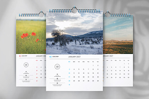 Wall calendar design template