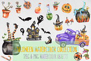 Watercolor Halloween set, an Object Illustration by Olha's watercolor (Thumbnail 1 of 10)