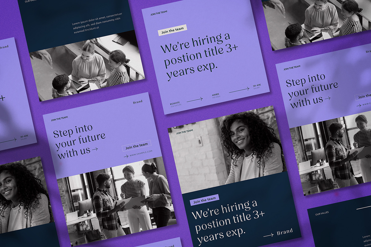 Purple & Navy Recruitment, a Templates & Theme by wavebreak