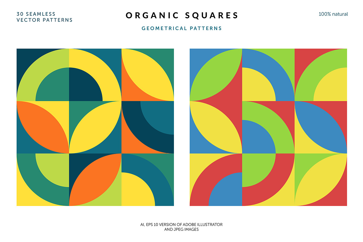 Organic Squares Patterns, a Pattern Graphic by Designnina Shop (Photo 6 of 14)