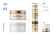Cosmetic jar mockups bundle, a Packaging Mockup by Smarty Mockups (Thumbnail 8 of 28)
