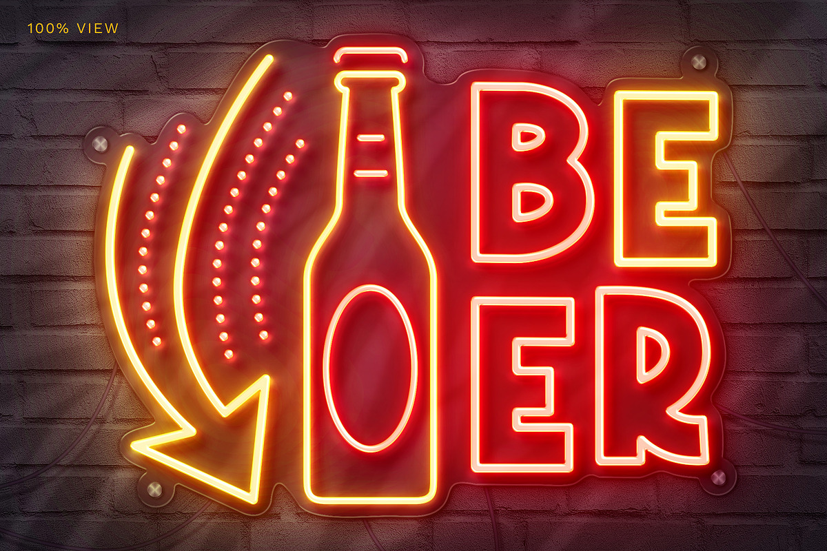 Neon Sign Board, an Action Add-On by Andrew Skoch Design (Photo 5 of 8)