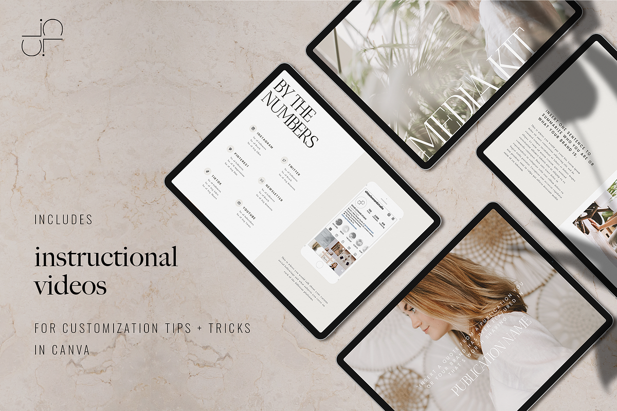 Media Kit Template for Canva, a Templates & Theme by Chloe Leonard Studio (Photo 2 of 3)
