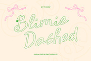 CS Blimie Dashed, a Script Font by Craft Supply Co. (Thumbnail 1 of 8)