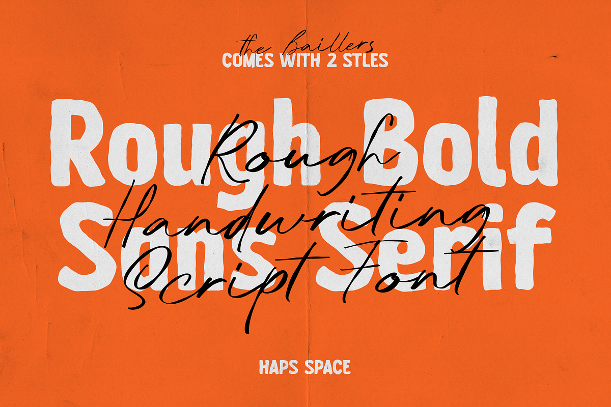 The Baillers Font Duo, a Sans Serif Font by Haps Space (Photo 2 of 14)