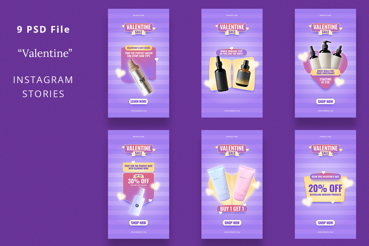 Valentine Sale Instagram & Canva, a Social Media Template by Attype (Photo 3 of 4)