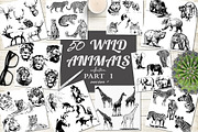 BUNDLE WILD ANIMALS VECTOR, an Animal Illustration by AnastasiyaOleynik (Thumbnail 2 of 20)