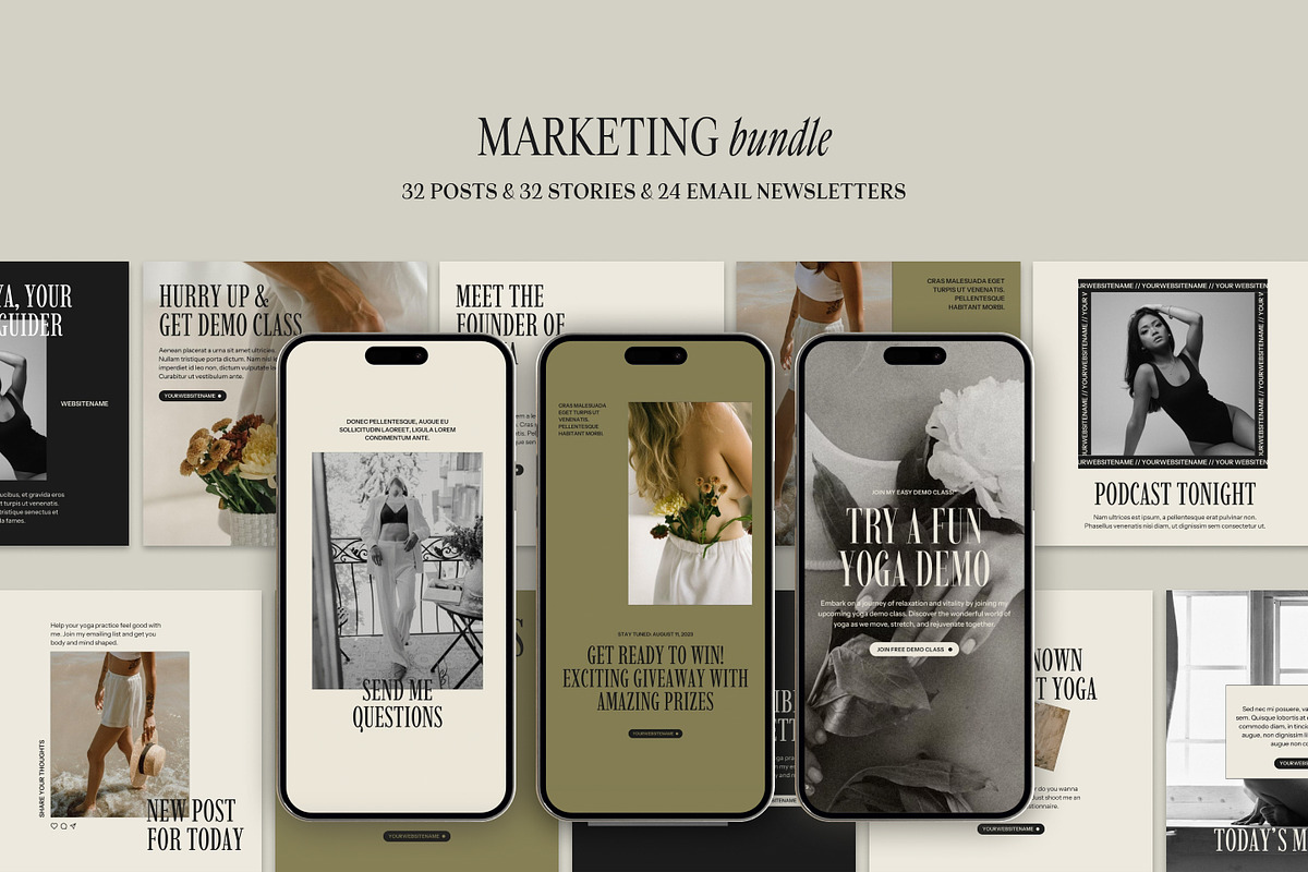 Evania | Canva Marketing Bundle, a Marketing Template by Rare Muse (Photo 1 of 11)