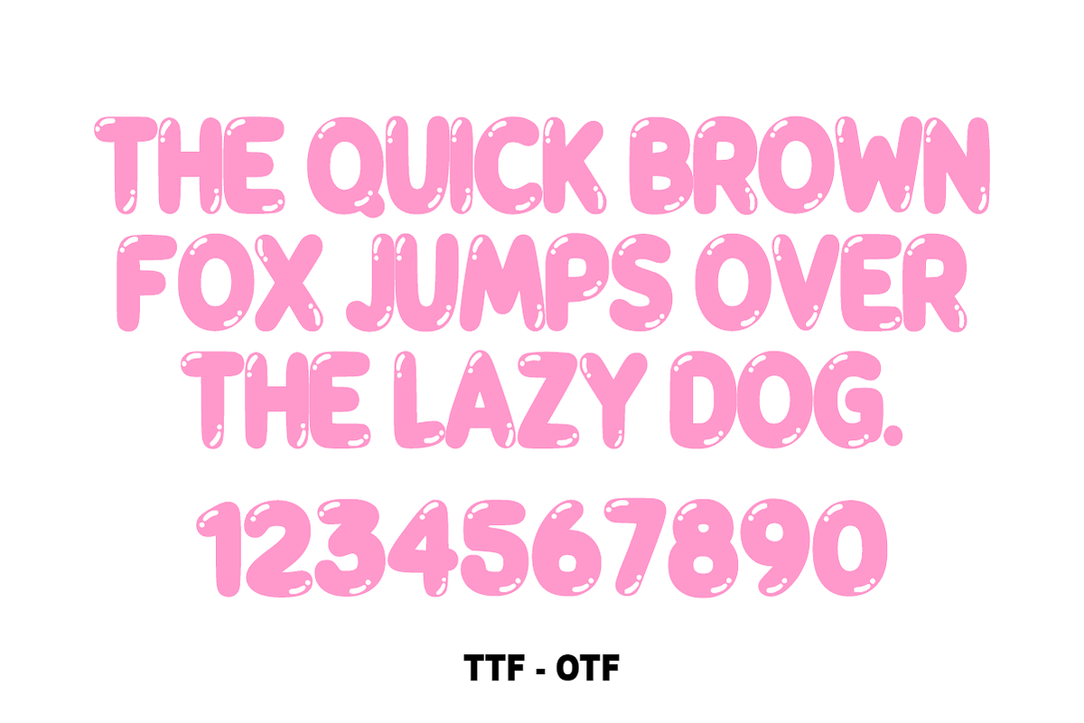 Baby Glow – Bubble Display Font, a Sans Serif Font by KiddoGlyphs Studio (Photo 4 of 4)