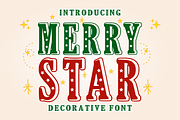 Merry Star - Festive Christmas Font, a Slab Serif Font by KiddoGlyphs Studio (Thumbnail 1 of 5)