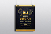 Happy New Year 2018 Invitations, a Card Template by Madhabi Studio (Thumbnail 3 of 5)