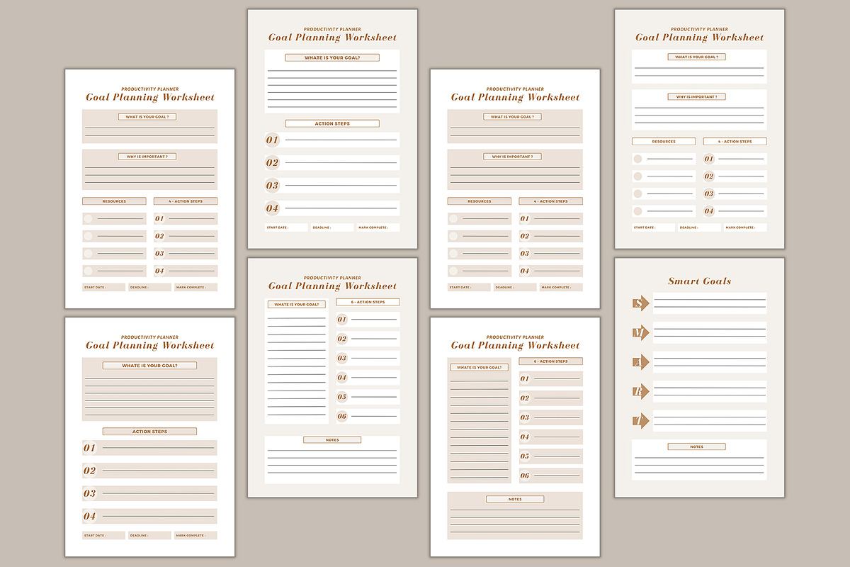 Goal Planning Worksheet, a Print Template by DesignByStore (Photo 2 of 3)