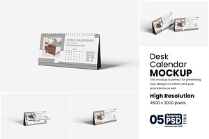 Desk Calendar Mockup, a Product Mockup by bimockup
