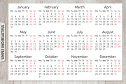 Alfa Calendar Creator 2022, a Stationery Template by inimalGraphic (Thumbnail 6 of 7)