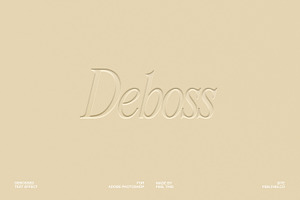 Debossed Paper Logo Mockup PSD