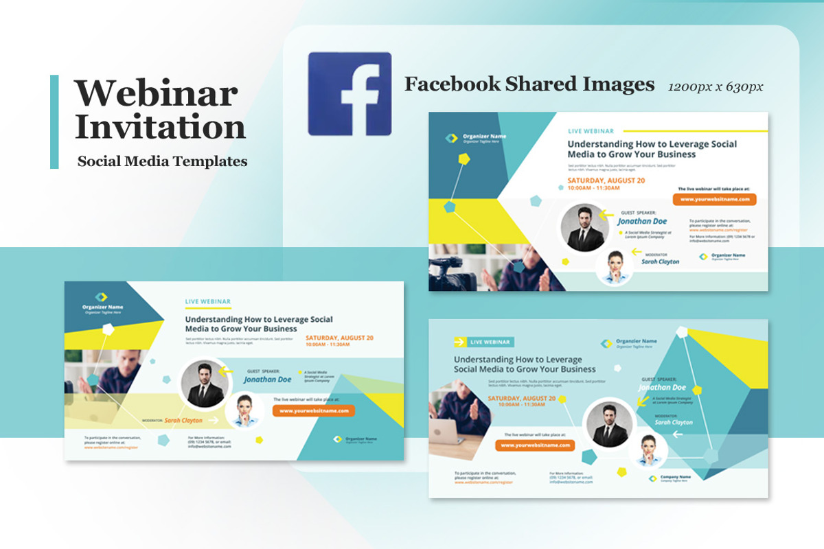 Webinar Invitation Social Media Pack, a Social Media Template by kinzi21 (Photo 3 of 4)