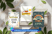 4x6 cards mockup flat lay, an Advertising Mockup by Rami's Mockups (Thumbnail 2 of 3)
