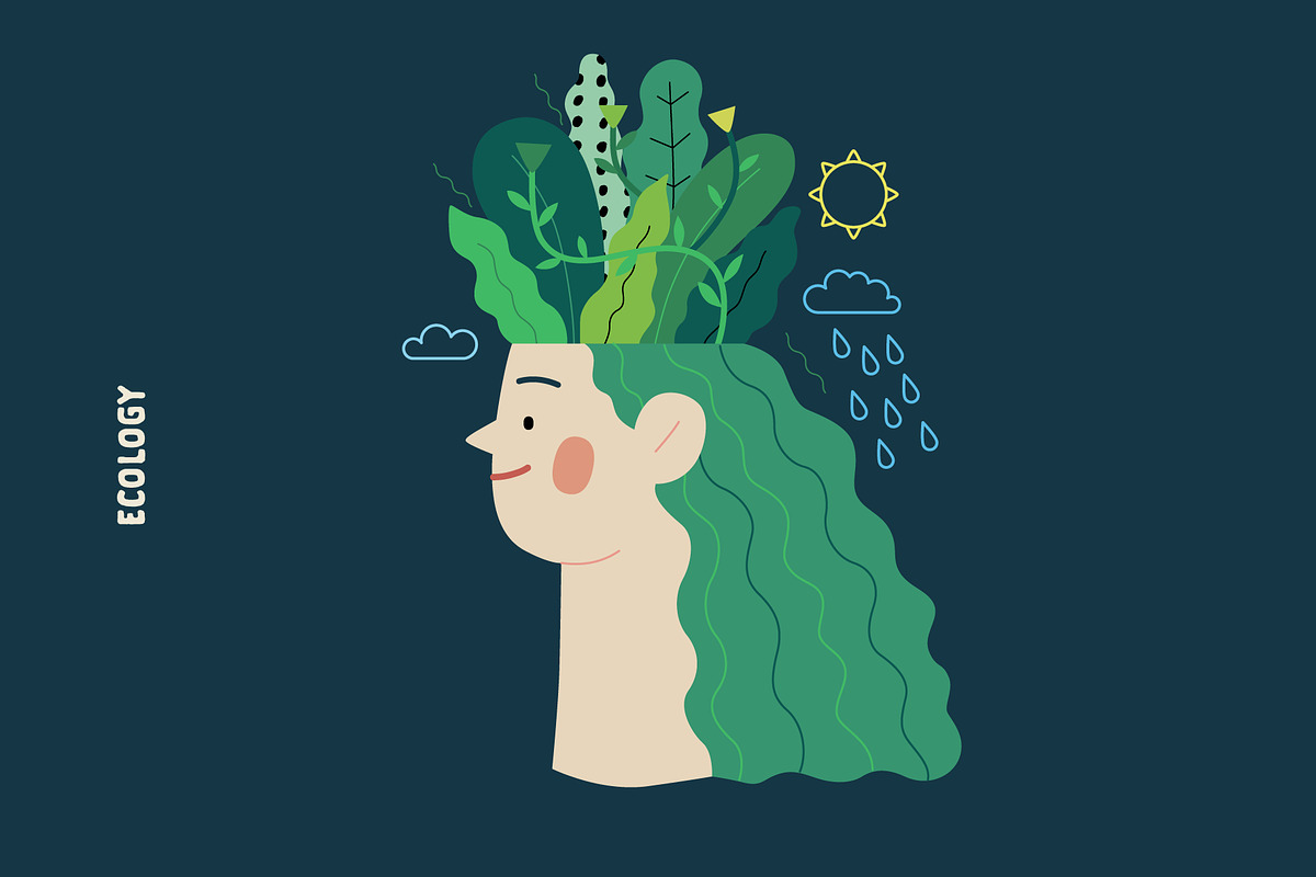 Ecology flat vector illustrations, a Templates & Theme by Grivina's shop (Photo 13 of 31)