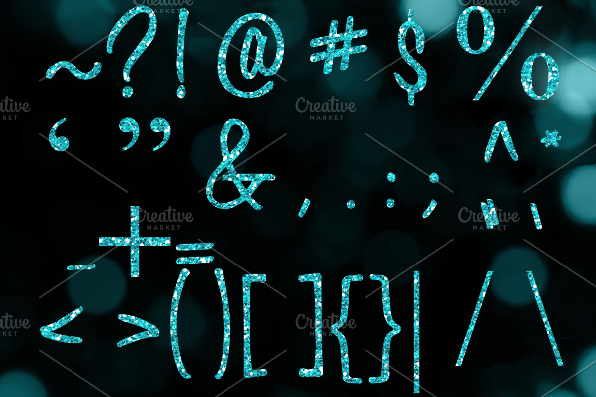 Blue Glitter Alphabet Clipart PNGs, an Object Graphic by Paper Element (Photo 3 of 5)
