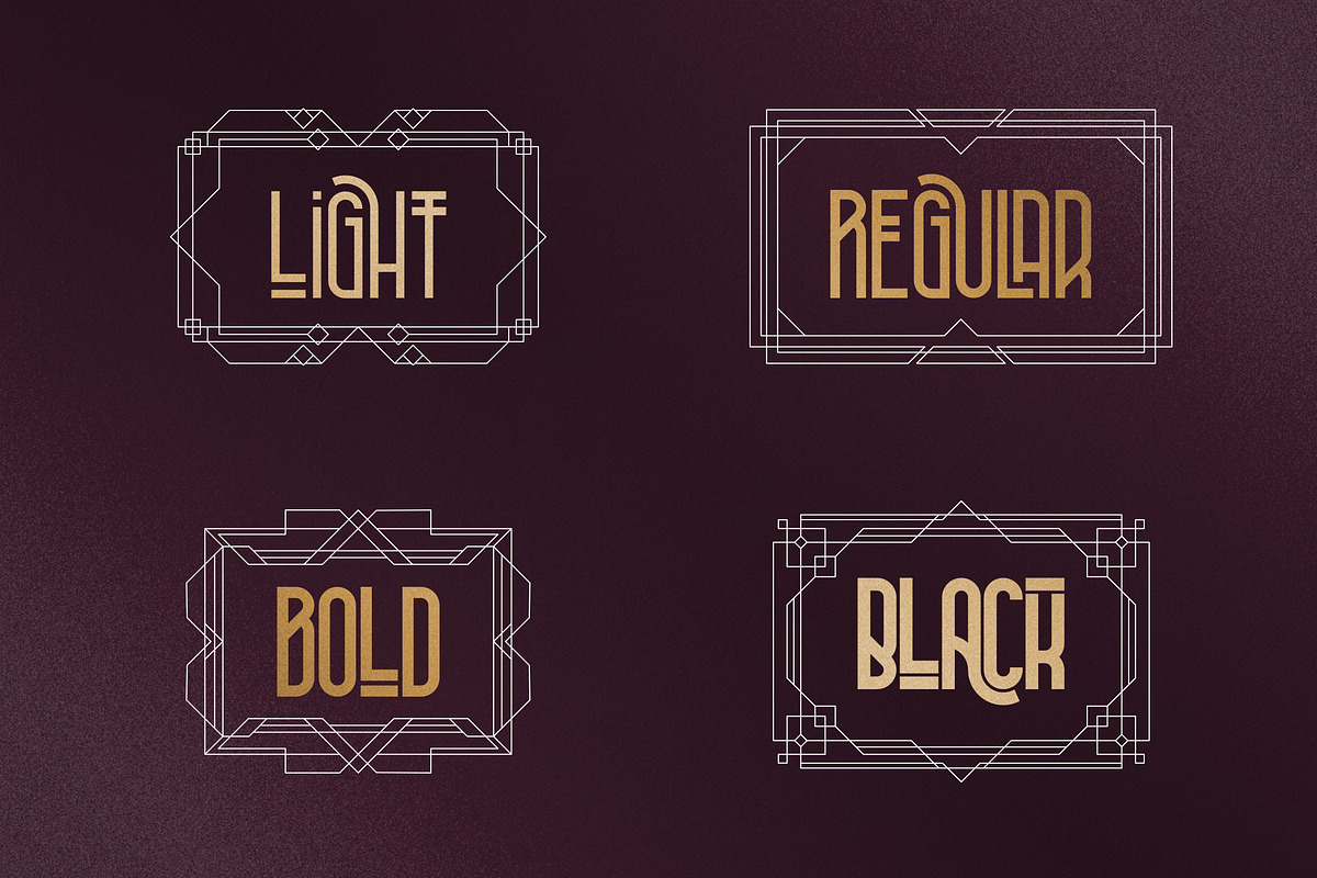 Metria Street - Art Deco Typeface preview 2