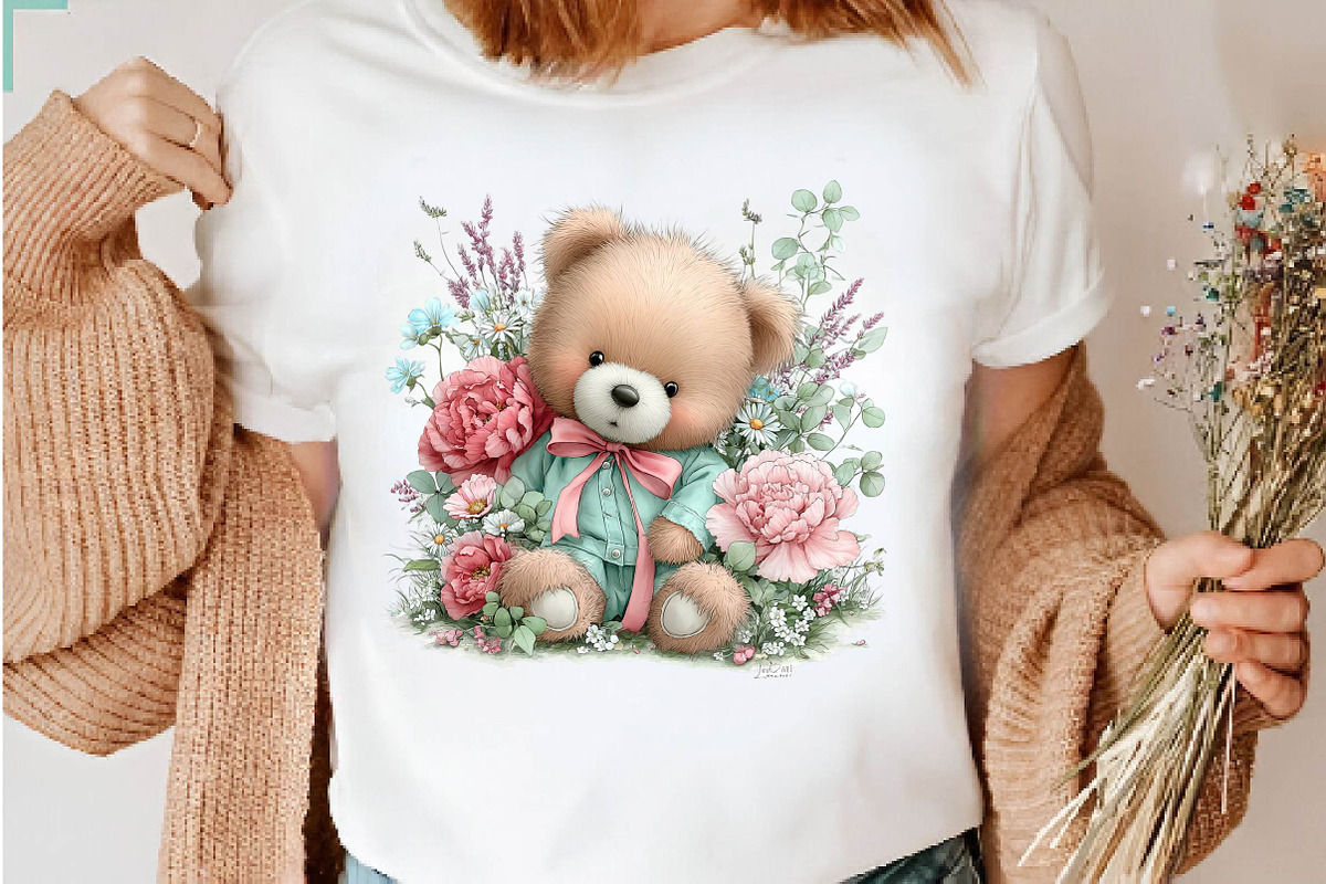 Baby in bloom Teddy bear png, a Seasonal Illustration by CreationArt (Photo 6 of 7)