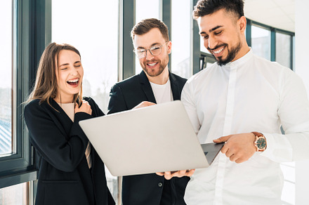 Group of business people, a Photo by borodai94