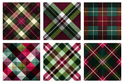 Burgundy Green Plaid Pattern, an Illustration by Dream Creation (Thumbnail 3 of 6)