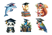 matching Graduation Animal Clipart, an Illustration by Daily.Designs (Thumbnail 4 of 5)