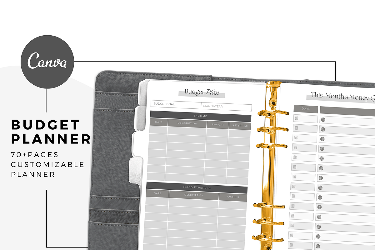 Budget Planner Canva Template, a Marketing Template by The Blog Creative (Photo 2 of 6)