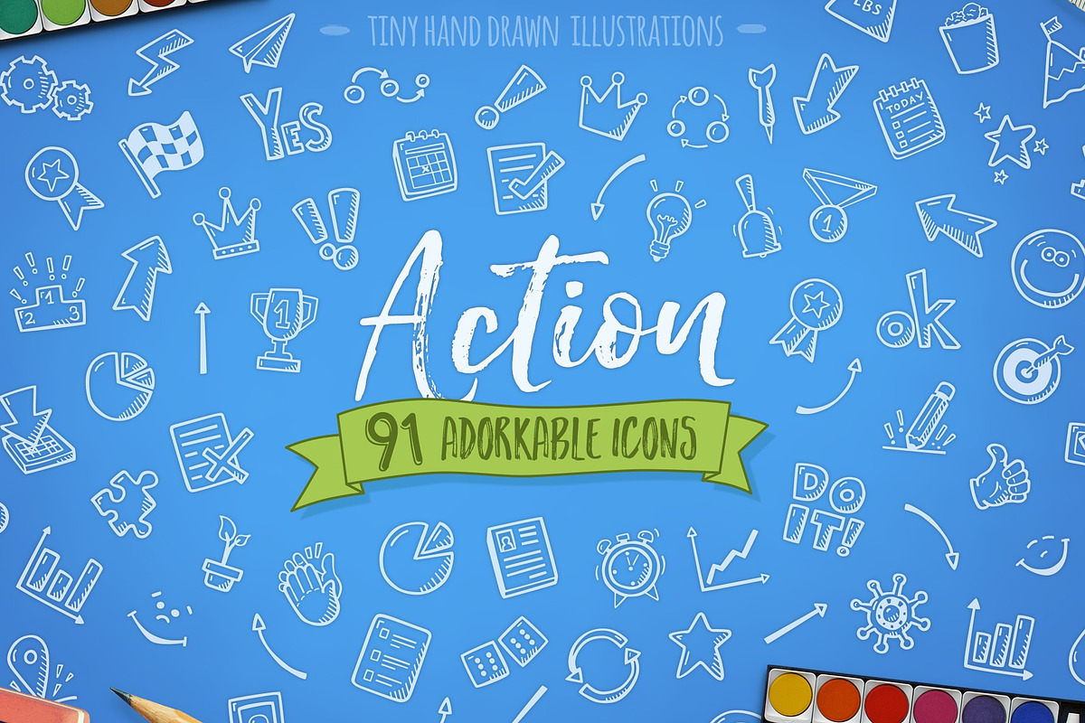 Action Hand Drawn Icons, an Icon by Good Stuff No Nonsense