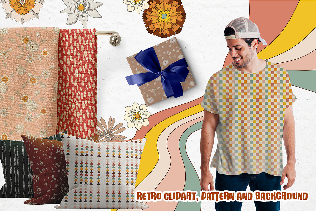 GROOVY SUMMER FLOWERS, a Pattern Graphic by Antikva17 (Photo 3 of 9)