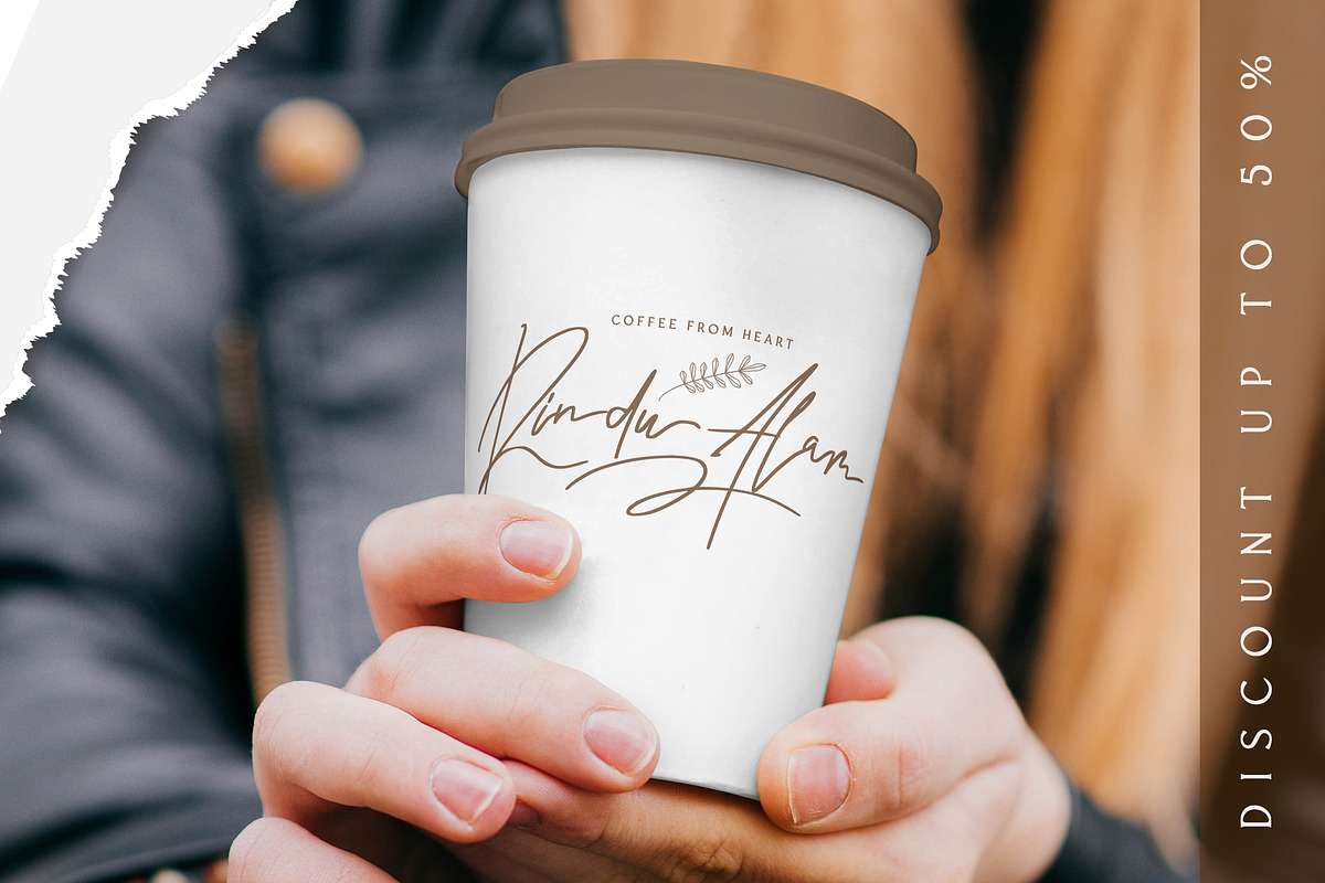Rindu Alam - Signature Script Font preview 5