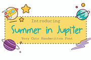 Summer in Jupiter Handwritten Font, a Handwritten Font by Gookkis Studio (Thumbnail 1 of 6)