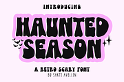 Haunted Season - Retro Scary Font, a Handwritten Font by SaktiAvellin (Thumbnail 1 of 7)