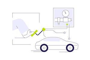 Pressure sensor abstract concept, a Technology Illustration by Visual Generation